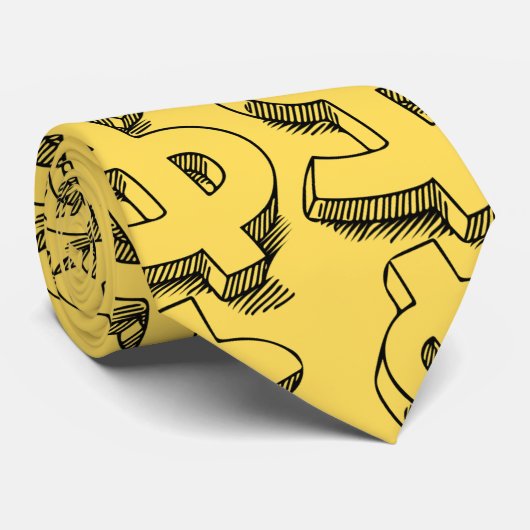 Golddolar Krawatte (Gerollt)