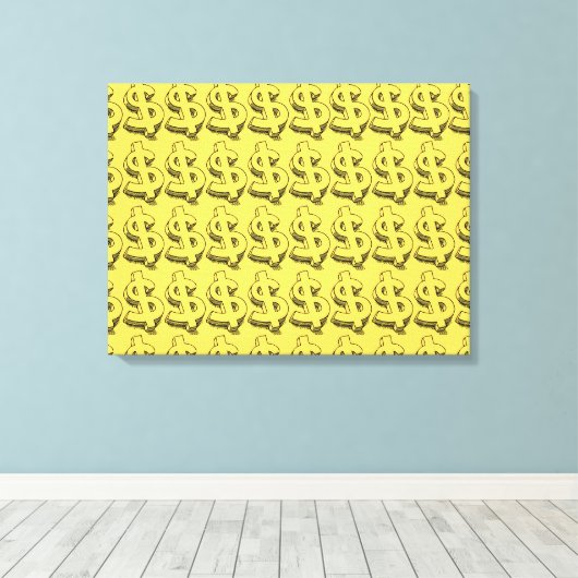 Golddolar Leinwanddruck (Insitu (Holzboden))