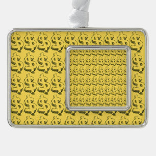 Golddolar Rahmen-Ornament Silber