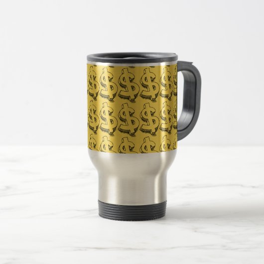 Golddolar Reisebecher (VorderseiteRechts)