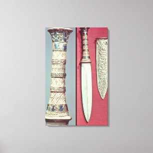 Golddolch und Hülle, Tutankhamun Schatz, c.13 Leinwanddruck
