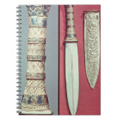 Golddolch und Hülle, Tutankhamun Schatz, c.13 Notizblock (Vorderseite)