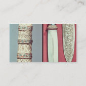 Golddolch und Hülle, Tutankhamun Schatz, c.13 Visitenkarte (Rückseite)