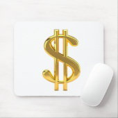 Golddollar-Zeichen-Mausunterlage Mousepad (Mit Mouse)