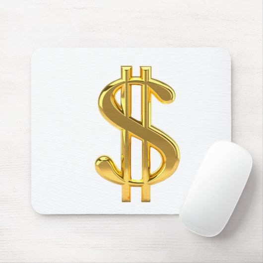 Golddollar-Zeichen-Mausunterlage Mousepad (Mit Mouse)