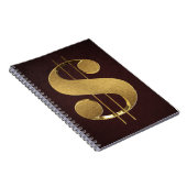 Golddollar-Zeichen Notizblock (Rechte Seite)