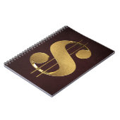 Golddollar-Zeichen Notizblock (Linke Seite)