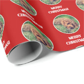 Golddoodle rotes Wrapping-Papier Geschenkpapier (Rolleneckpunkt)