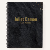 Golddoten aus Schwarzkohle Notizblock (Vorderseite)