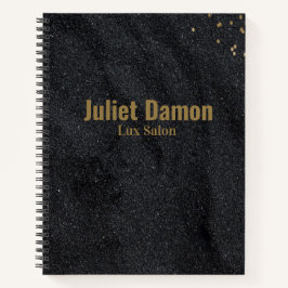 Golddoten aus Schwarzkohle Notizblock