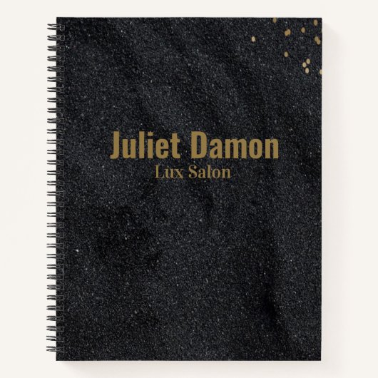 Golddoten aus Schwarzkohle Notizblock (Vorderseite)