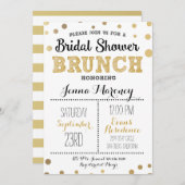 Golddots Bridal Dusche Einladung (Vorne/Hinten)