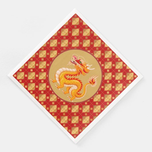 Golddrache 2024 serviette (Ecke)