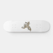 Golddrache auf Weiß Skateboard (Horizontal)