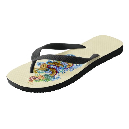 Golddrache Badesandalen (Schrägansicht)