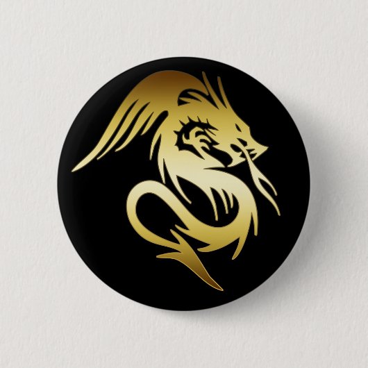GOLDdrache Button (Vorderseite)