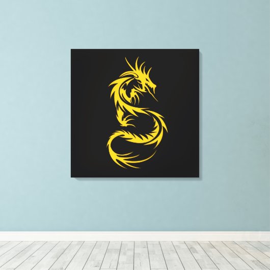 Golddrache Leinwanddruck (Insitu (Holzboden))