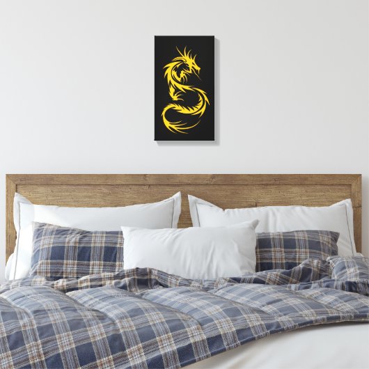 Golddrache Leinwanddruck (Insitu (Schlafzimmer))