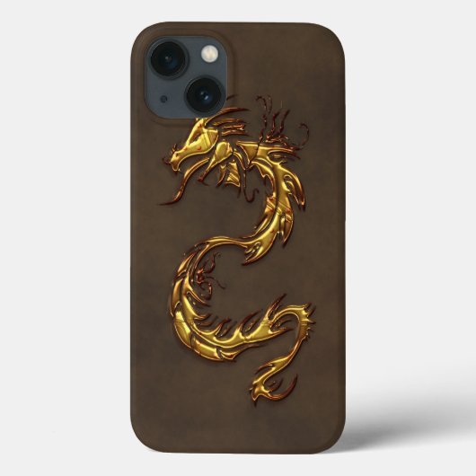 Golddrache und Leder aus den asiatischen Stämmen Case-Mate iPhone Hülle (Rückseite)
