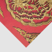 Golddragon Phoenix Chinesische Gastgeschenk Hochze Seidenpapier (Ausschnitt)