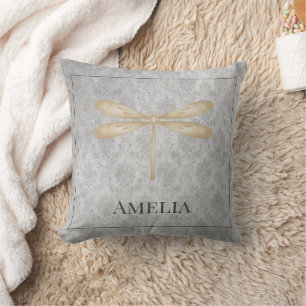 Golddragonfly-Damask-Kissen Kissen