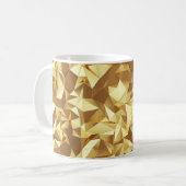 Golddreieck: Abstrakte Hintergrundtextur. Kaffeetasse (Vorderseite Links)