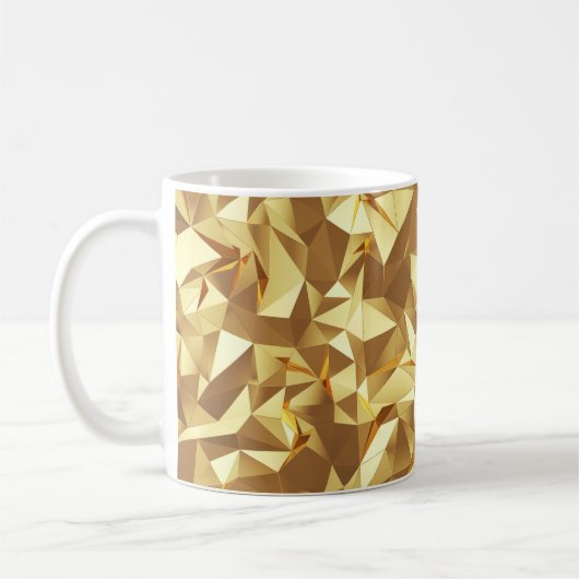 Golddreieck: Abstrakte Hintergrundtextur. Kaffeetasse (Links)