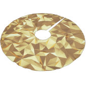 Golddreieck: Abstrakte Hintergrundtextur. Polyester Weihnachtsbaumdecke (Schrägansicht)