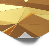 Golddreieck: Abstrakte Hintergrundtextur. Poster (Ecke)