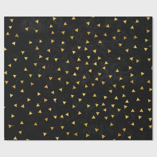 Golddreiecke-Muster Geschenkpapier (Flach)