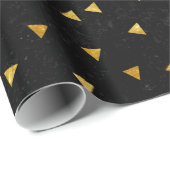 Golddreiecke-Muster Geschenkpapier (Rolleneckpunkt)
