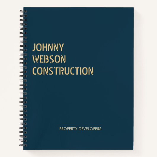 Golddruckblau Notizblock (Vorderseite)