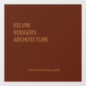 Golddruckbraun Fensteraufkleber (Blatt)