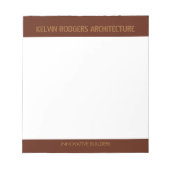 Golddruckbraun Notizblock (Vorderseite)