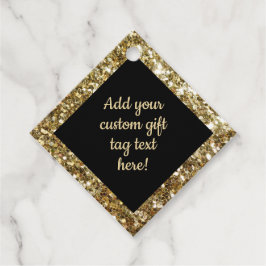 Golddruckeffekt Custom 50. 60 Geburtstagsparty Geschenkanhänger