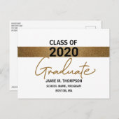 Golddruckklasse 2020 Abschluss-Ankündigung Postkarte (Vorne/Hinten)