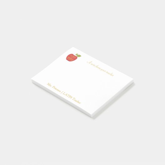 Golddrucklehrer Post-it Klebezettel (angewinkelt)