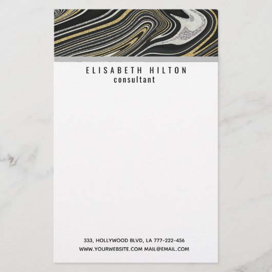 Golddruckpapier Briefpapier (Vorderseite)