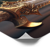 Golddruckschwert Poster (Ecke)