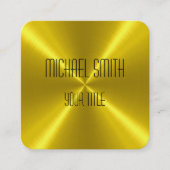 GoldEdelstahl-Metall Quadratische Visitenkarte (Vorderseite)