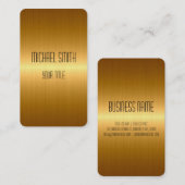 GoldEdelstahl-Metall Visitenkarte (Vorne/Hinten)