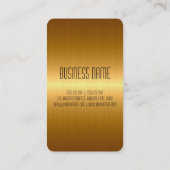 GoldEdelstahl-Metall Visitenkarte (Rückseite)