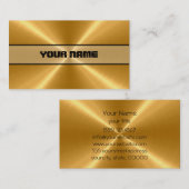 GoldEdelstahl-Metall Visitenkarte (Vorne/Hinten)