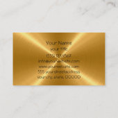 GoldEdelstahl-Metall Visitenkarte (Rückseite)