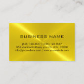 GoldEdelstahl-Metallmonogramm Visitenkarte (Rückseite)