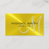 GoldEdelstahl-Metallmonogramm Visitenkarte (Vorderseite)