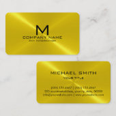 GoldEdelstahl-Metallmonogramm Visitenkarte (Vorne/Hinten)