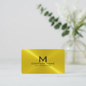 GoldEdelstahl-Metallmonogramm Visitenkarte (Stehend Vorderseite)