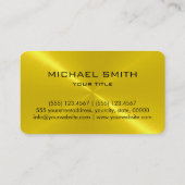 GoldEdelstahl-Metallmonogramm Visitenkarte (Rückseite)