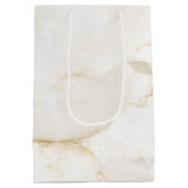 Goldeffekt Marmor Personalisiert Weihnachten Mittlere Geschenktüte (Rückseite)